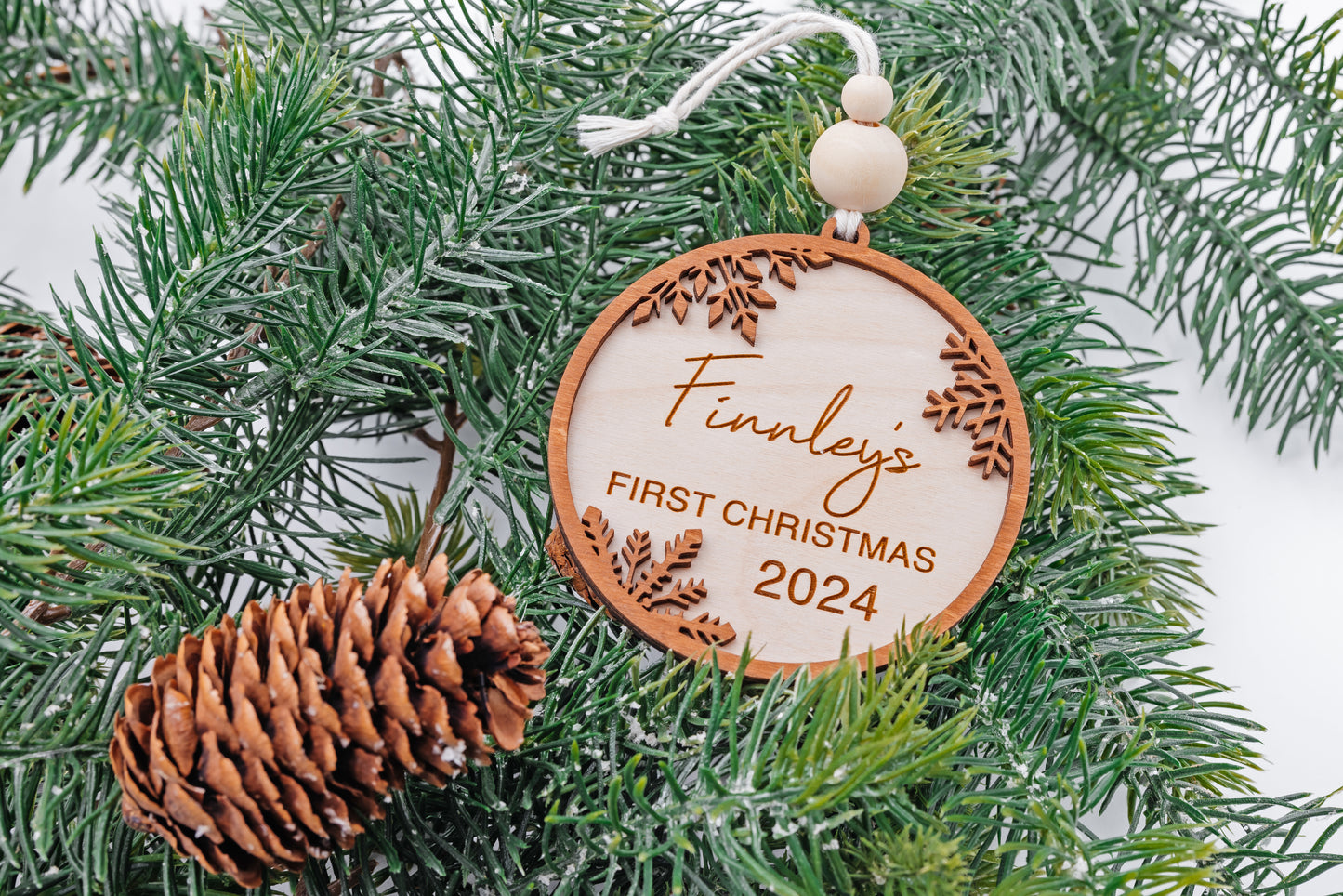 Personalized Baby's First Christmas Ornament! Custom Name & Year