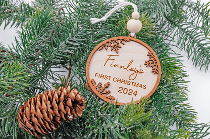 Personalized Baby's First Christmas Ornament! Custom Name & Year