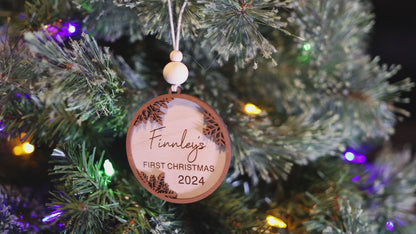 Personalized Baby's First Christmas Ornament! Custom Name & Year